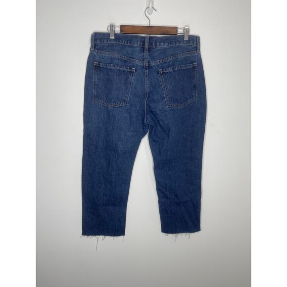 Old Navy women's blue jeans size 12p 12 petite Slouchy Straight High Rise new - Picture 3 of 16